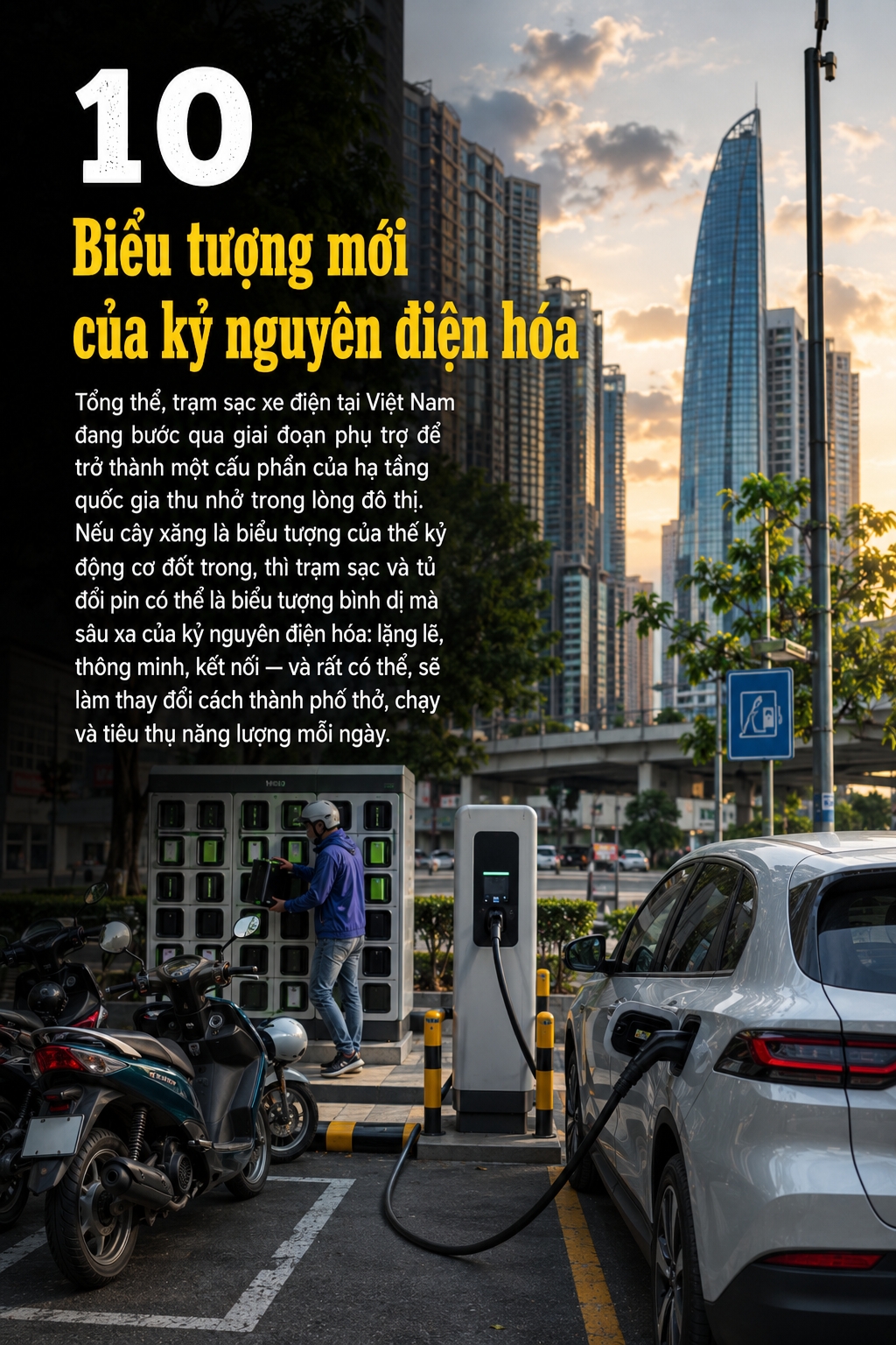 Thành phố cần trạm sạc, trạm đổi pin
