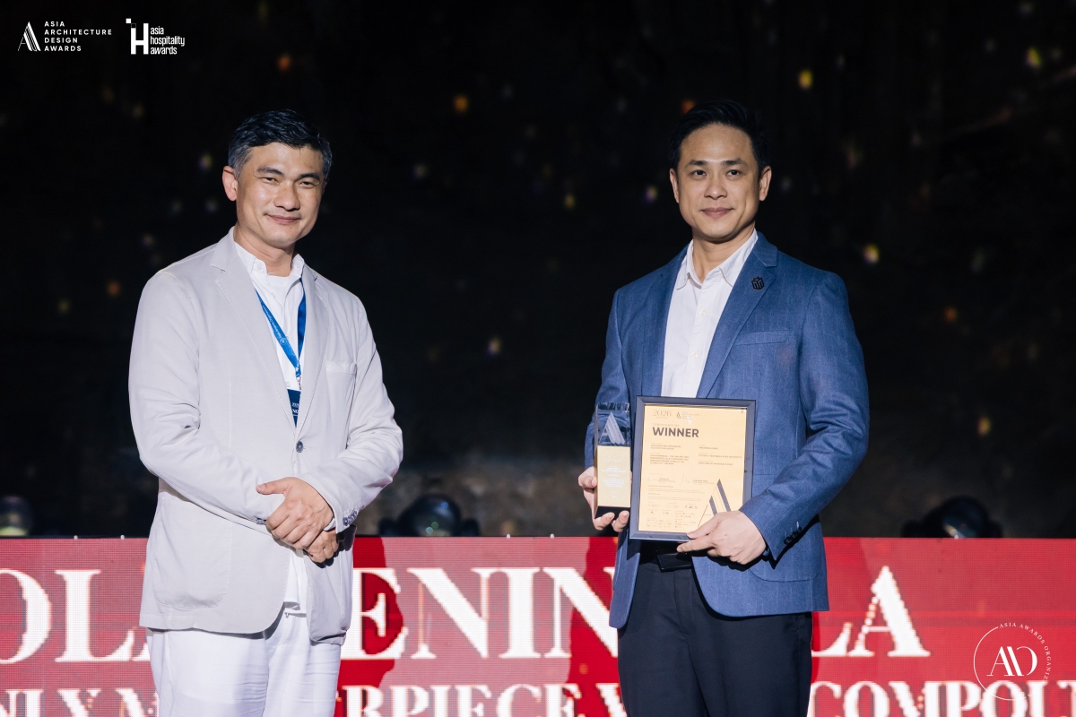 Đại diện Masterise Homes nhận giải thưởng Thiết kế Kiến trúc Nhà ở tốt nhất châu Á 2026. Ảnh: AADA2026.