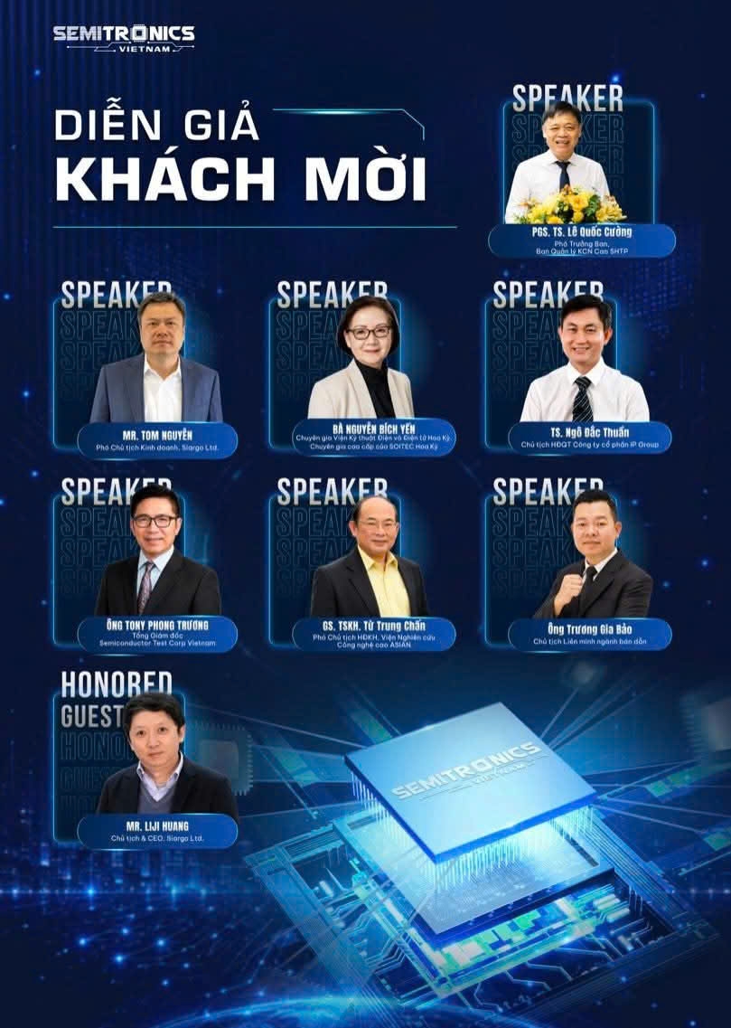 SEMICONNECT Vietnam 2026 có sự tham gia của nhiều chuyên gia, nhà khoa học và lãnh đạo doanh nghiệp trong lĩnh vực bán dẫn, điện tử và công nghệ cao trong nước, quốc tế.