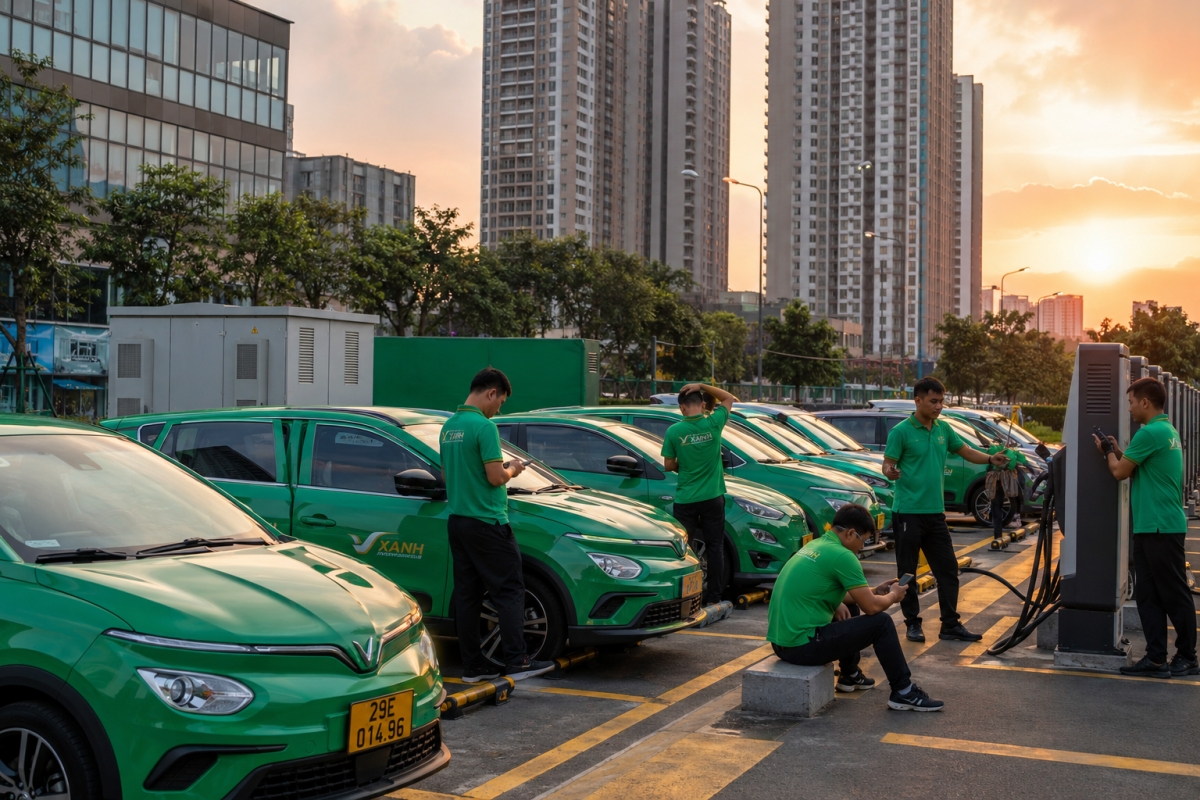 Taxi điện trở thành phòng thí nghiệm vận hành