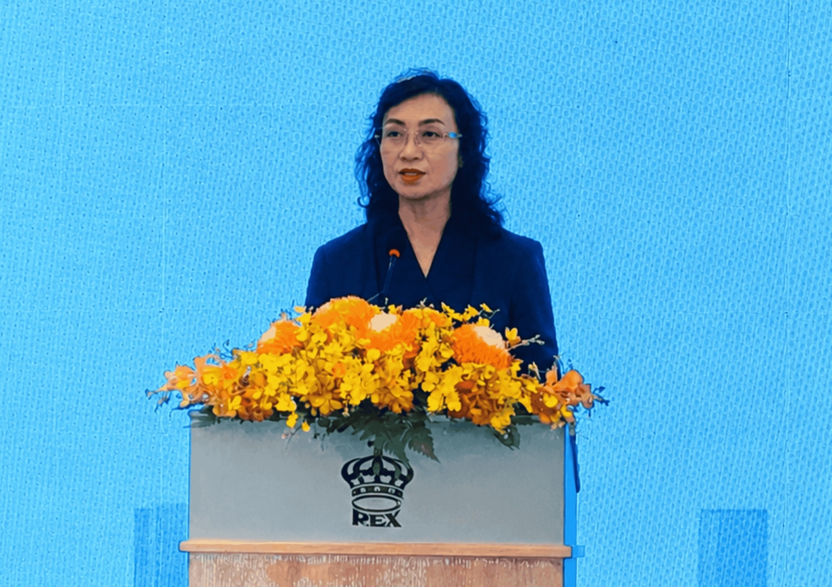 Bà Phan Thị Thắng - Thứ trưởng Bộ Công Thương phát biểu khai mạc diễn đàn. Ảnh: Thanh Hòa