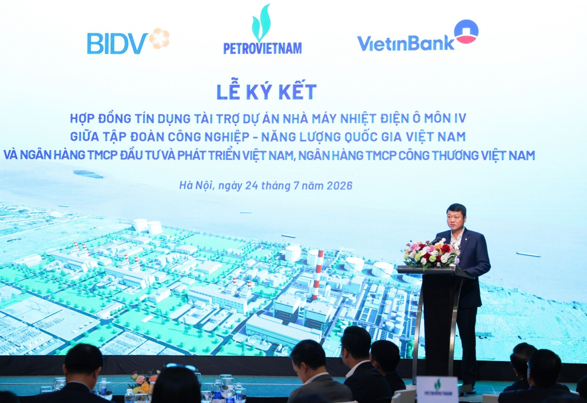 Chủ tịch HĐQT BIDV Lê Ngọc Lâm phát biểu tại Lễ ký kết