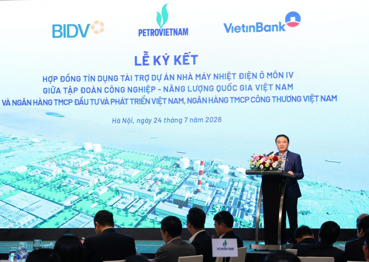 Chủ tịch HĐTV Petrovietnam Lê Ngọc Sơn phát biểu tại Lễ ký kết
