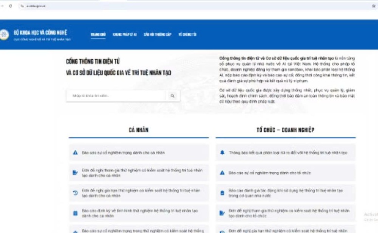 Cổng thông tin một cửa về trí tuệ nhân tạo chính thức vận hành