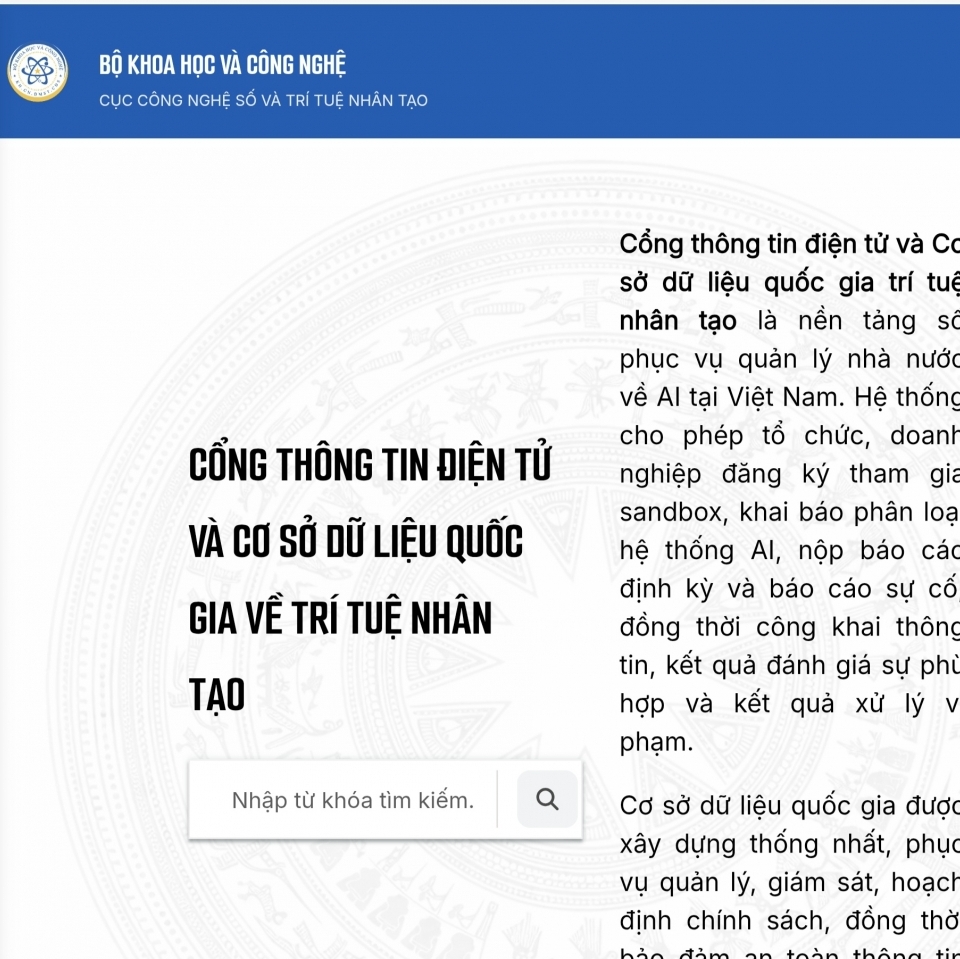 Cổng thông tin một cửa về trí tuệ nhân tạo chính thức vận hành