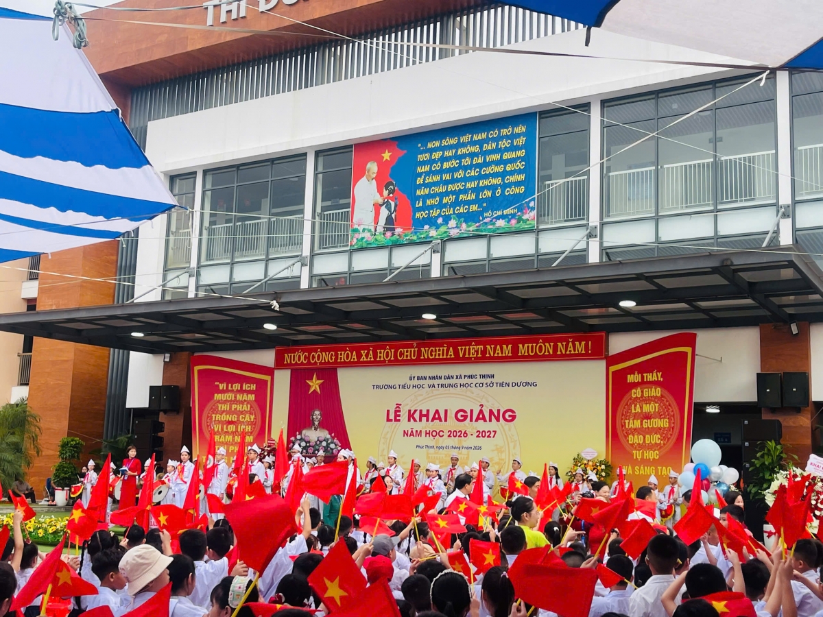 Trường Tiểu học và THCS Tiên Dương: Khí thế mới cho hành trình gieo tri thức