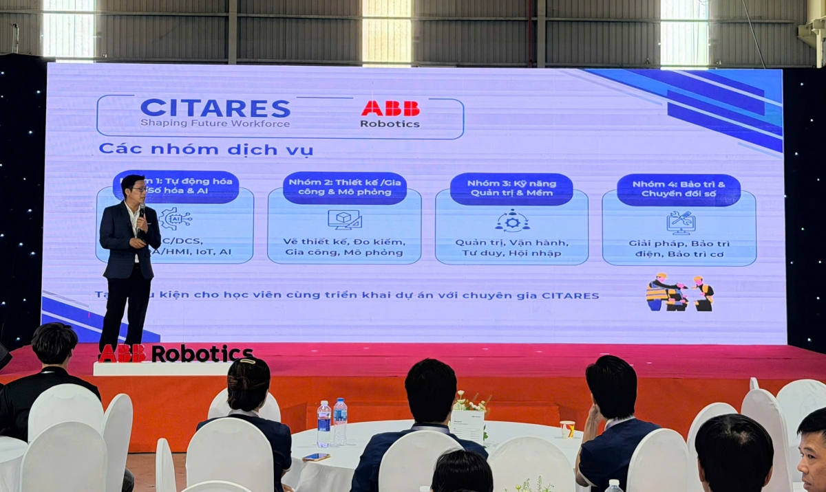 Ông Đỗ Tấn Khoa - Phó Tổng Giám đốc CITARES đặc biệt nhấn mạnh tầm quan trọng của sự liên kết giữa doanh nghiệp sản xuất, đơn vị công nghệ, nhà tư vấn và các cơ sở đào tạo. Ảnh: Nart Thái