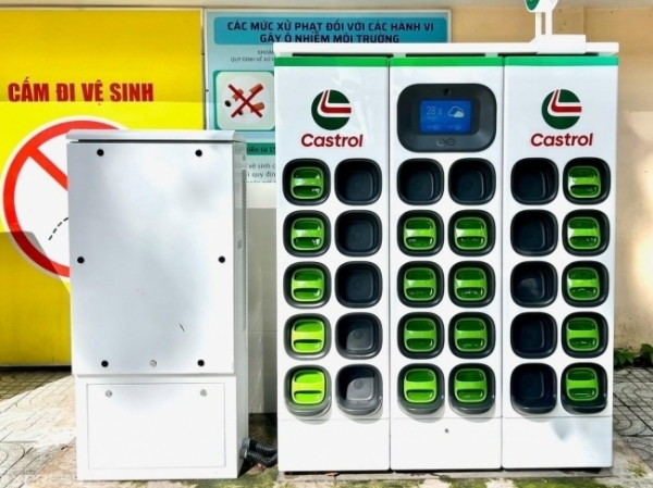 Tủ đổi pin 30 khoang tại TP.HCM: Bước đi mới của mô hình xe điện thông minh