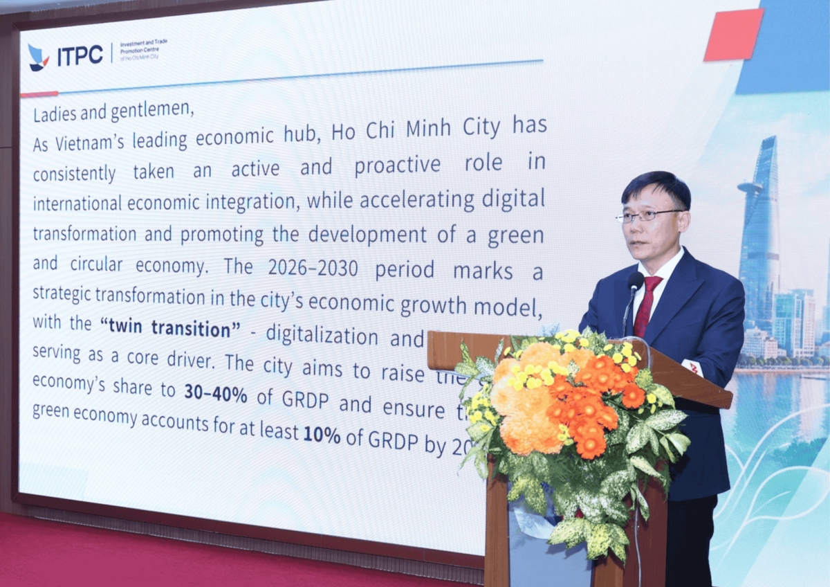Ông Lê Anh Hoàng - Phó Giám đốc ITPC phát biểu tại lễ khai mạc chương trình.