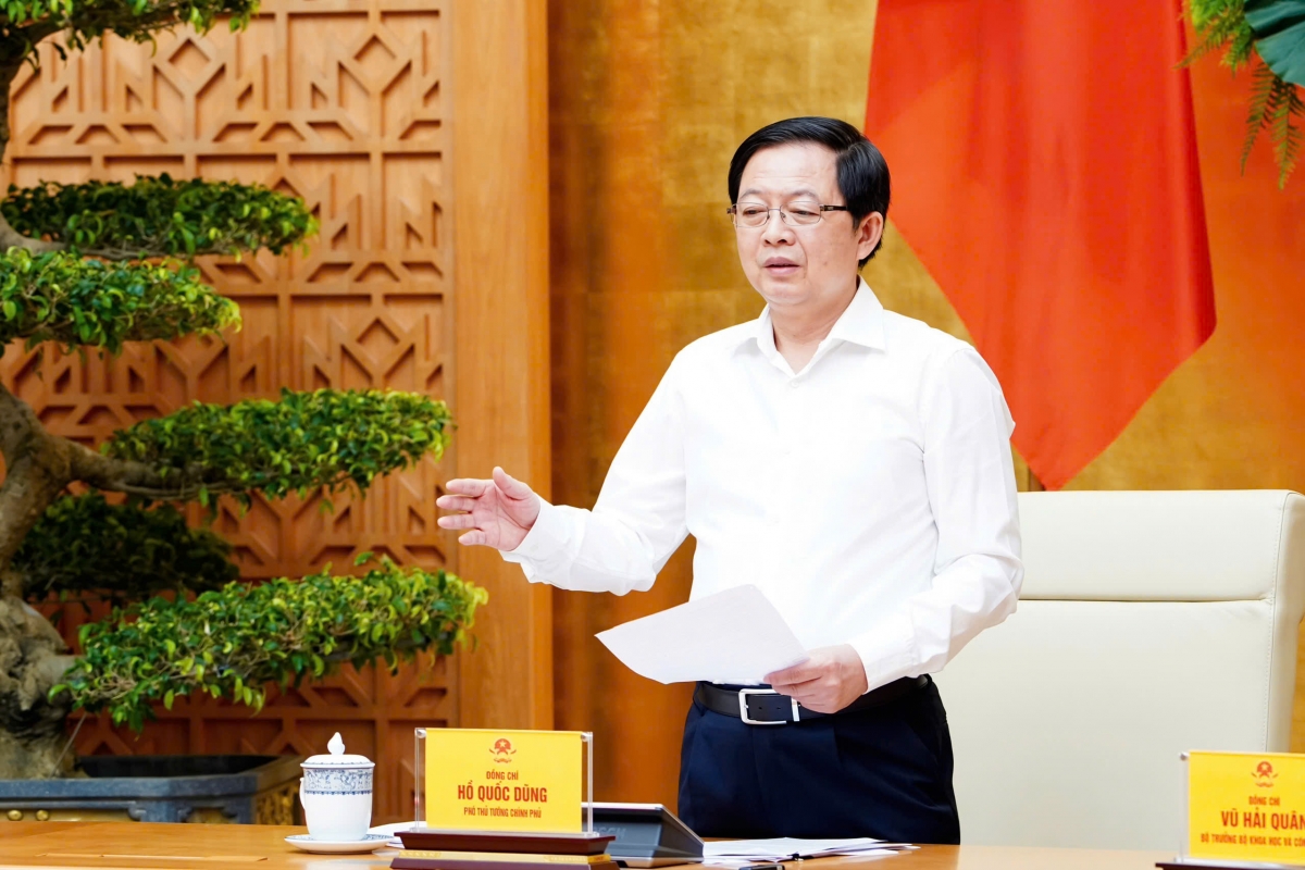 Phó Thủ tướng Hồ Quốc Dũng phát biểu kết luận hội nghị. Ảnh: MOST