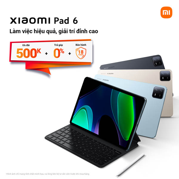 co may da nhiem xiaomi pad 6 chinh thuc ra mat ho tro nguoi dung lam viec hieu qua giai tri dinh cao