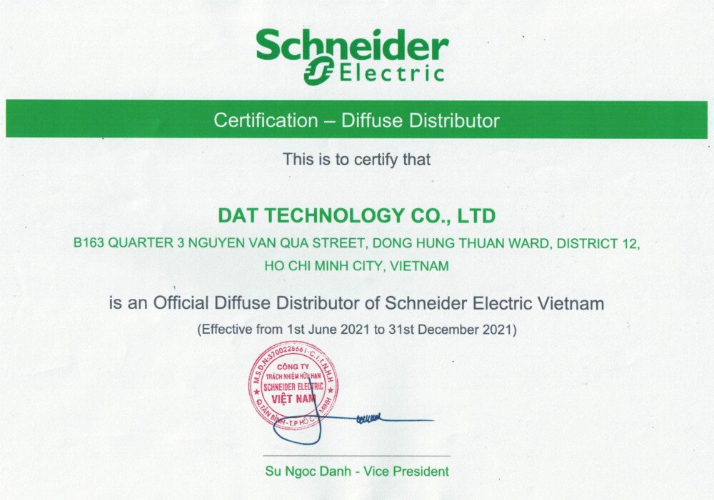 dat chinh thuc tro thanh nha phan phoi thiet bi dien schneider electric