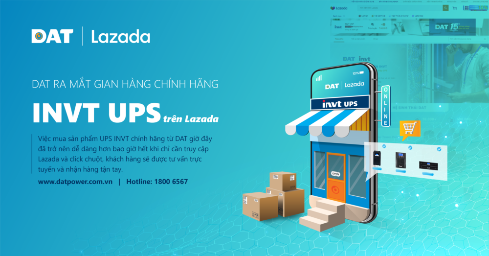 dat ra mat gian hang chinh hang invt ups tren lazada