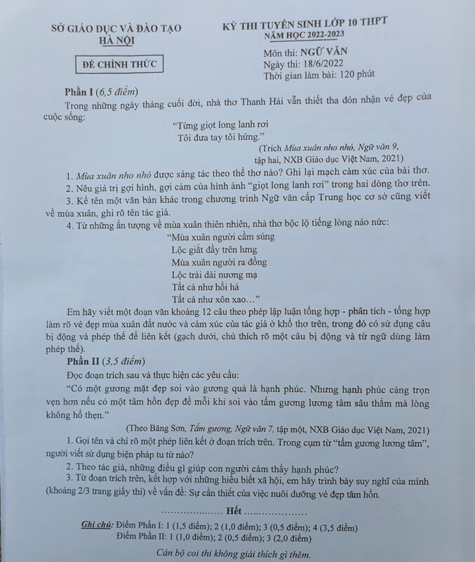 de van thi lop 10 o ha noi mang lai phan chan cho nhieu hoc sinh buoc tiep cac mon con lai de van thi lop 10 o ha noi mang lai phan chan cho nhieu hoc sinh buoc tiep cac mon con lai