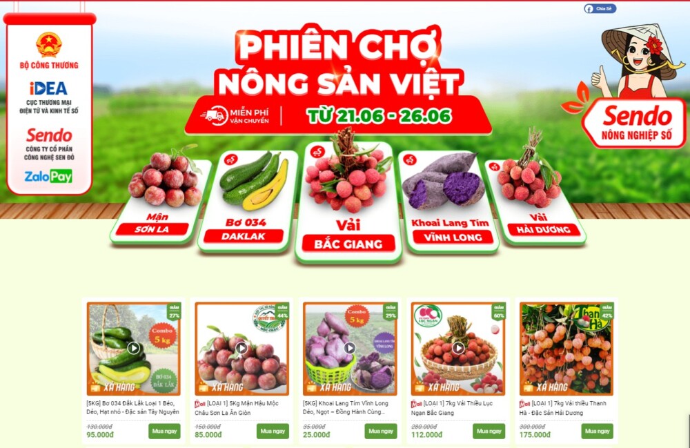 ho nong dan day manh tieu thu san pham tren sieu thi nong san viet truc tuyen