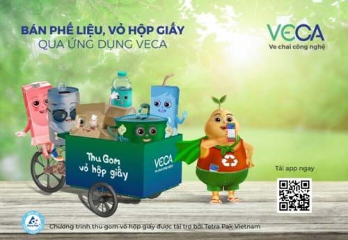 Tetra Pak đưa ứng dụng VECA vào chiến dịch thu gom vỏ hộp giấy