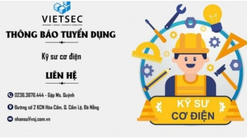 Vietsec Corp tuyển Kỹ sư cơ điện (Đà Nẵng)