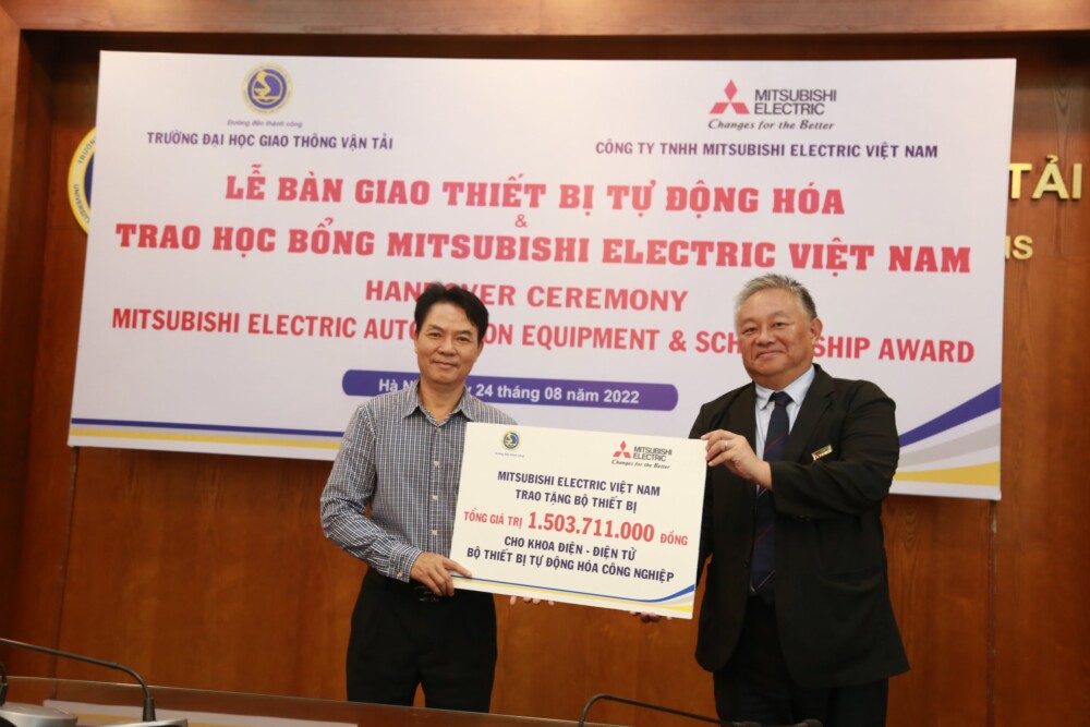 mitsubishi electric viet nam tai tro phong thi nghiem tu dong hoa cho dh giao thong van tai