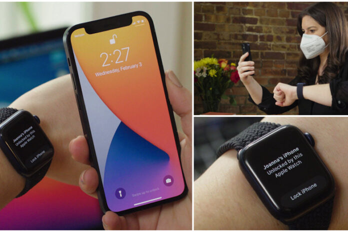 Mở khoá Face ID bằng Apple Watch khi đeo khẩu trang