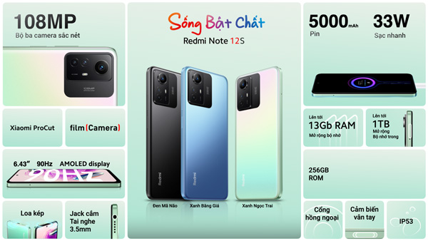 redmi note 12s va redmi note 12 pro chinh thuc ra mat tai viet nam