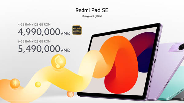 redmi pad se man hinh lon 11 inch pin 8000 mah cung muc gia chi tu 499 trieu dong