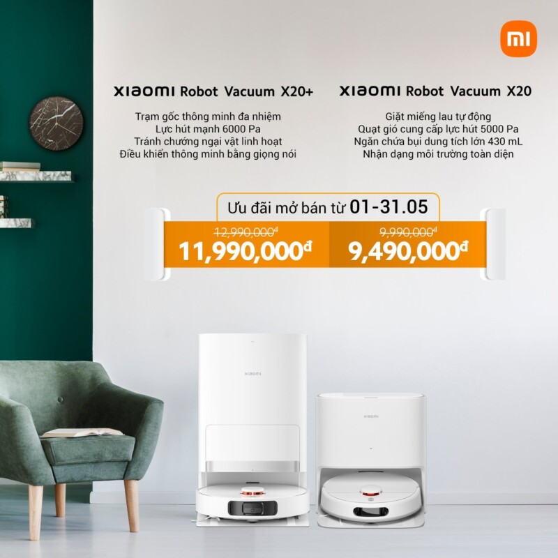 xiaomi ra mat bo suu tap robot hut bui moi voi nhieu tinh nang uu viet