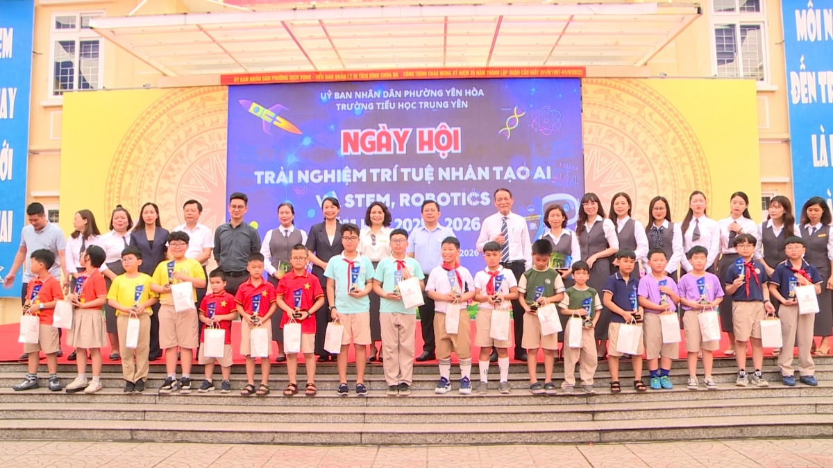 Sân chơi AI, Robotics khơi dậy đam mê sáng tạo cho học sinh Trường TH Trung Yên